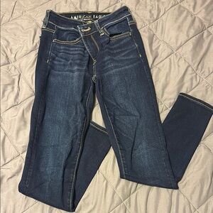 American Eagle Outfitters Blue Skinny Jeans with Classic Style